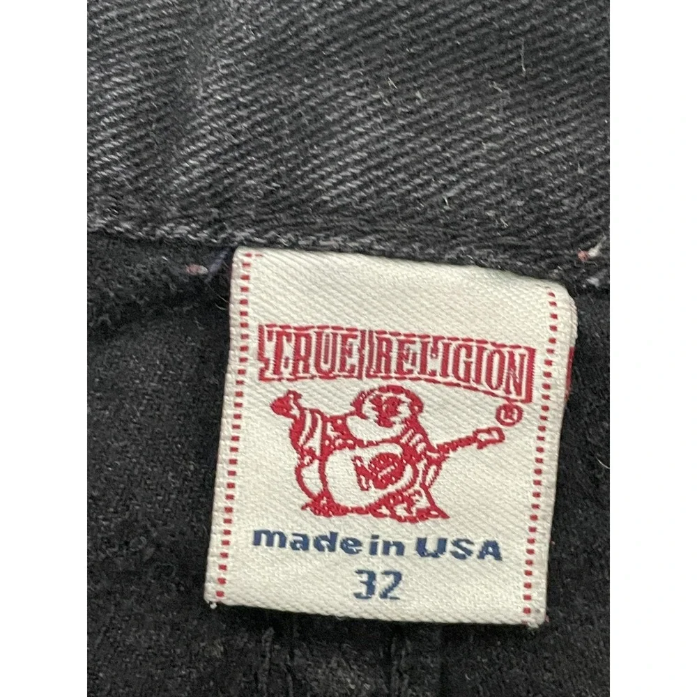 Vintage True Religion Billy Super T Jeans 32x31 Black Flap Pockets Made in USA